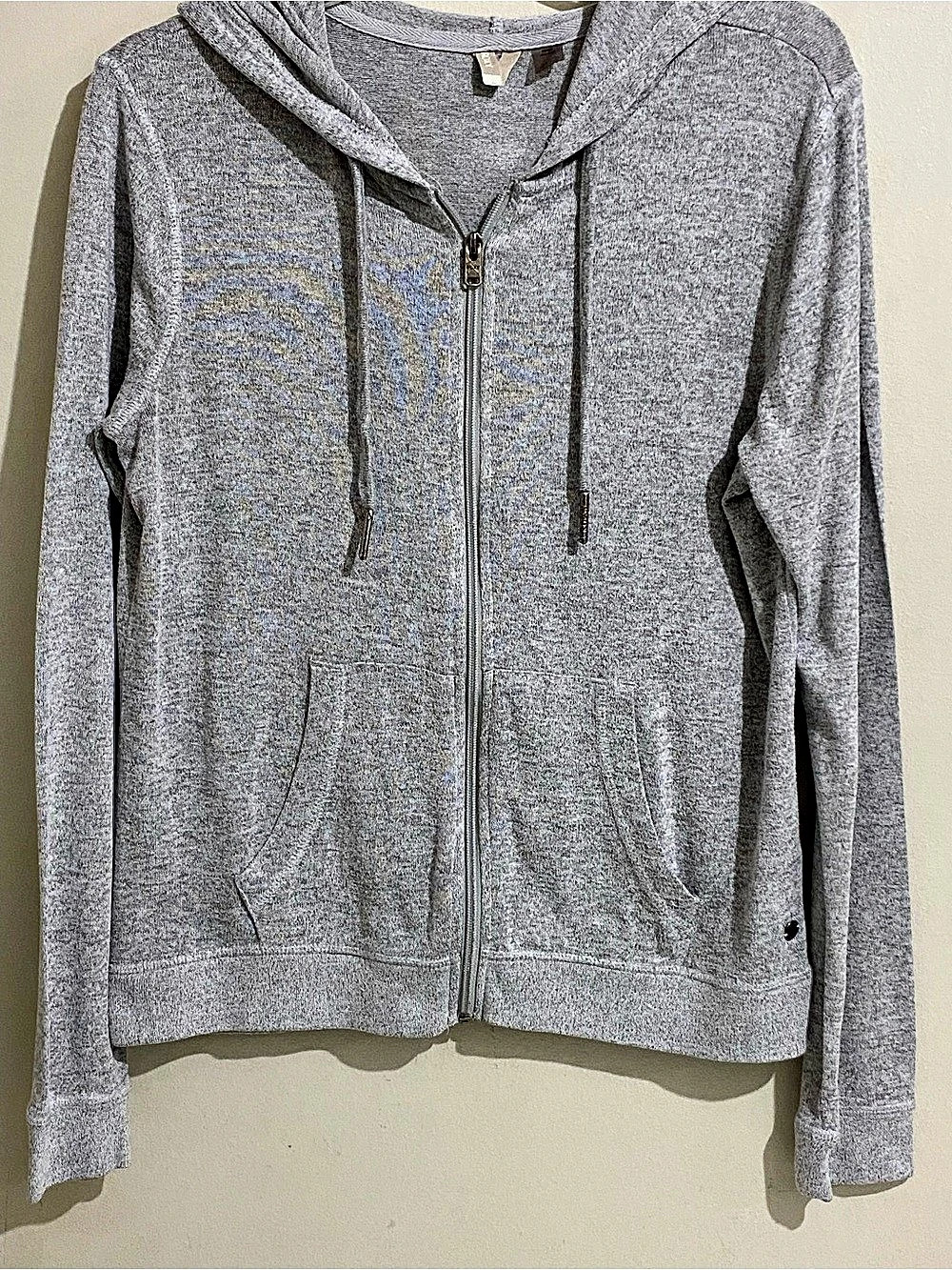 Roxy Gray Zip Hoodie Size Medium
